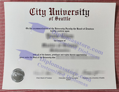 City University of Seattle certificate