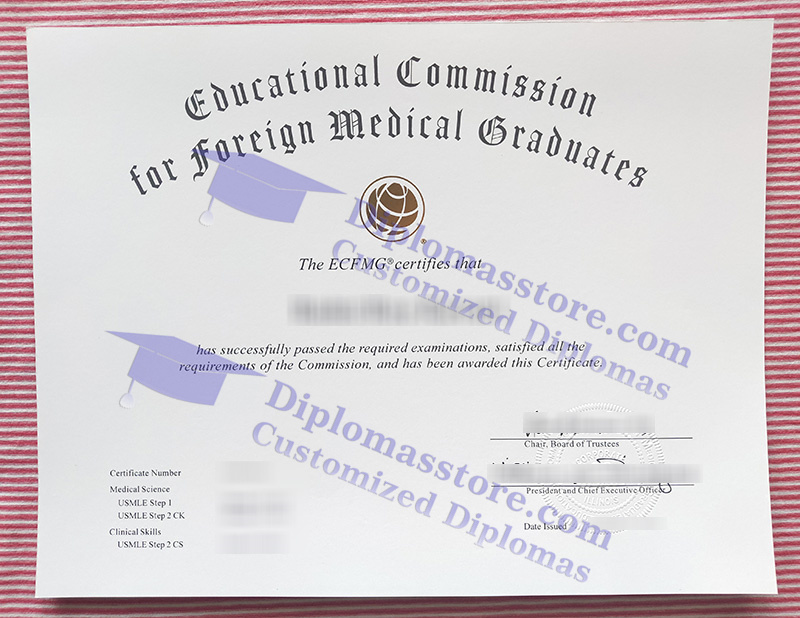 ECFMG certificate, medical certificate,