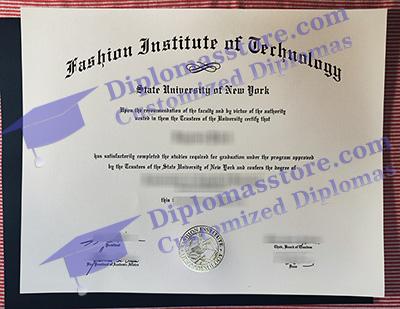 Fashion Institute of Technology certificate