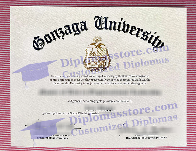 Gonzaga University diploma, Gonzaga University degree,