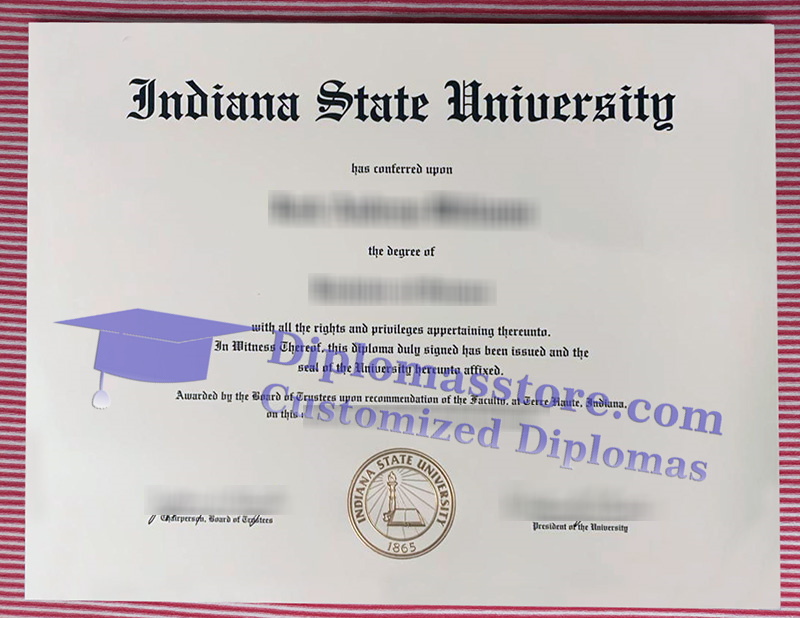 Indiana State University diploma, Indiana State University certificate,