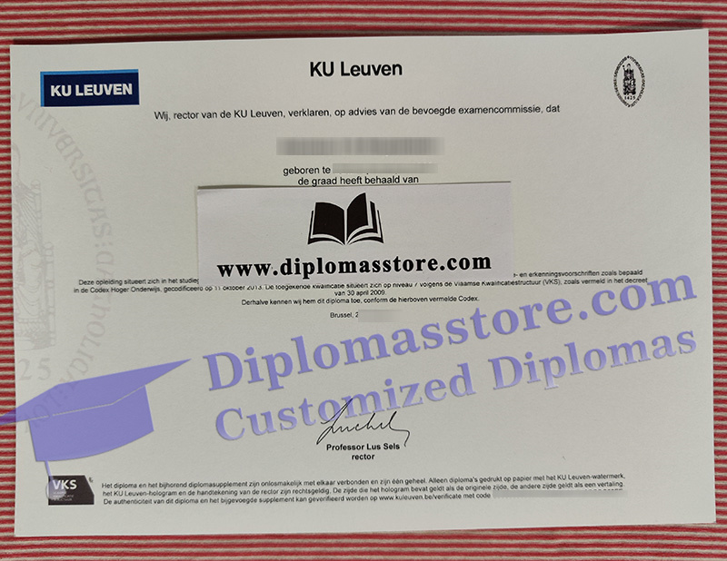 KU Leuven degree reverse side,