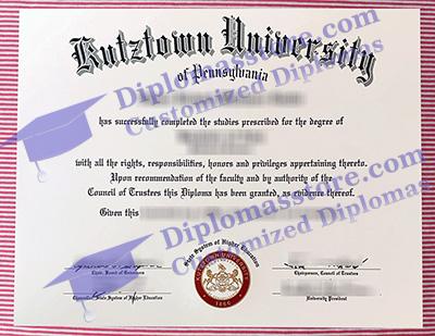 Kutztown University certificate