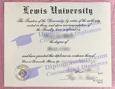 Lewis University certificate