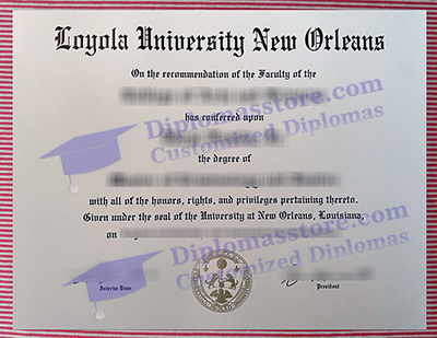 Loyola University of New Orleans certificate