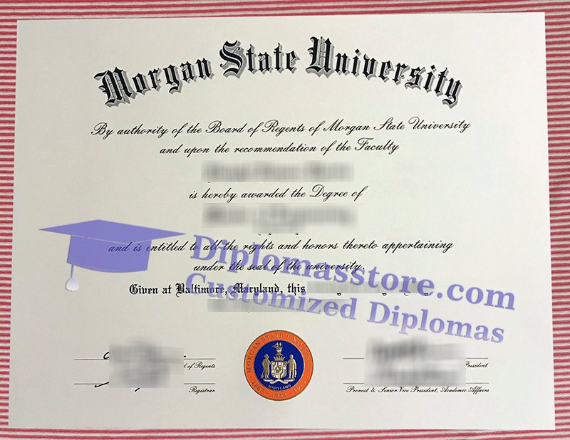 Morgan State University diploma, Morgan State University certificate,