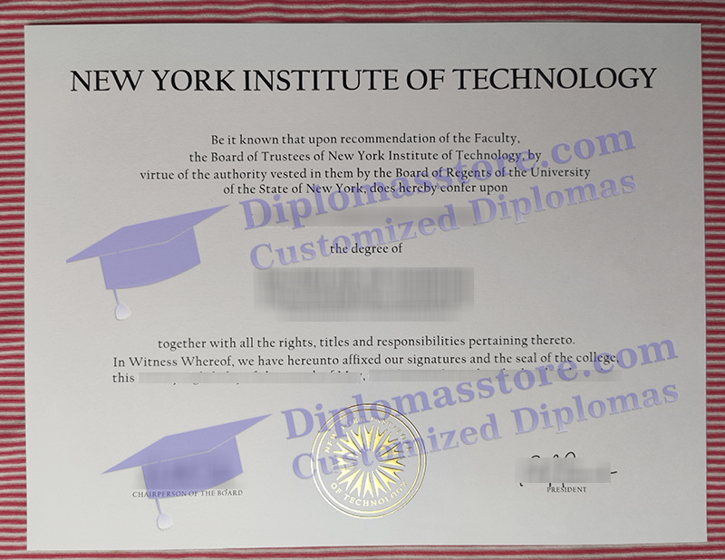 New York Institute of Technology diploma, New York Institute of Technology degree,