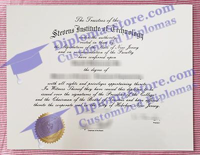 Stevens Institute of Technology certificate