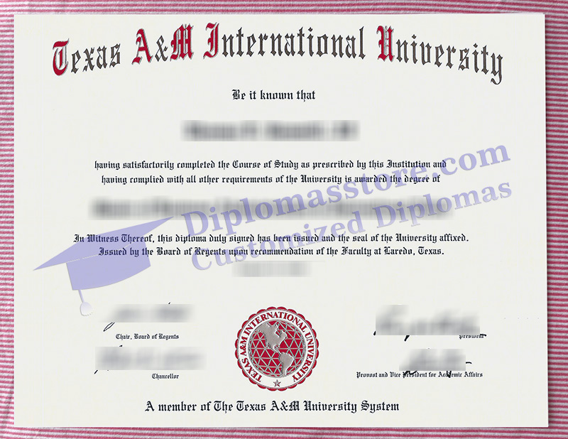 Texas A&M International University degree, TAMIU diploma,