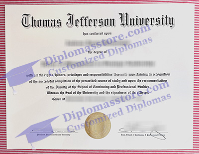Thomas Jefferson University certificate
