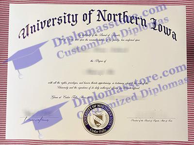 University of Northern Iowa certificate