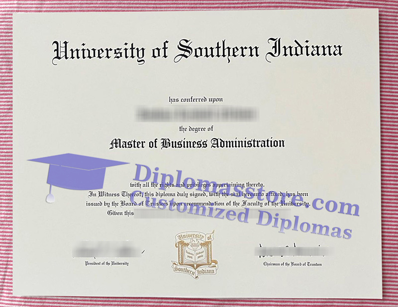 University of Southern Indiana diploma, University of Southern Indiana degree,