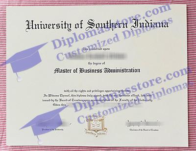 University of Southern Indiana certificate