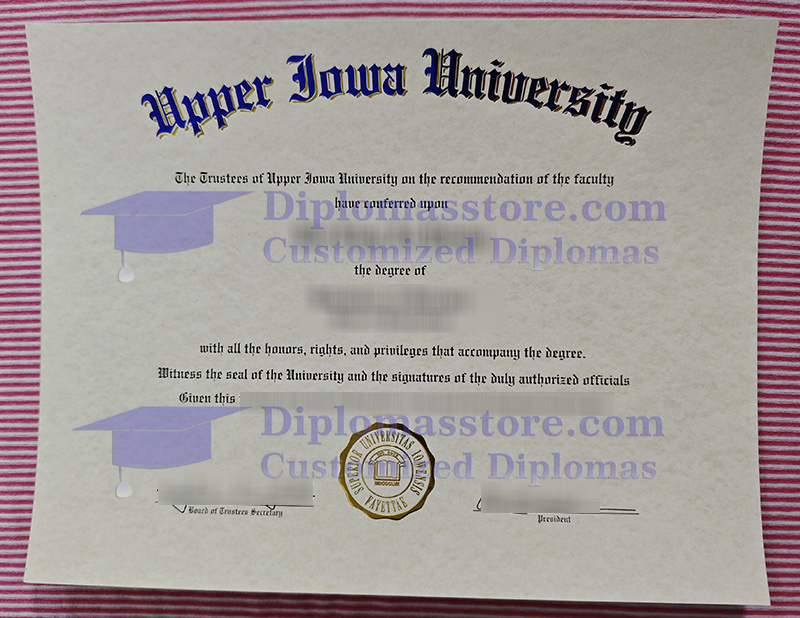 Upper Iowa University diploma, Upper Iowa University certificate,