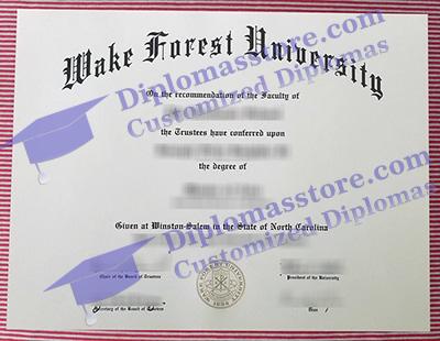 Wake Forest University certificate