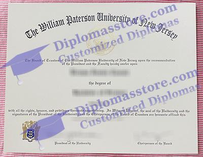 William Paterson University certificate