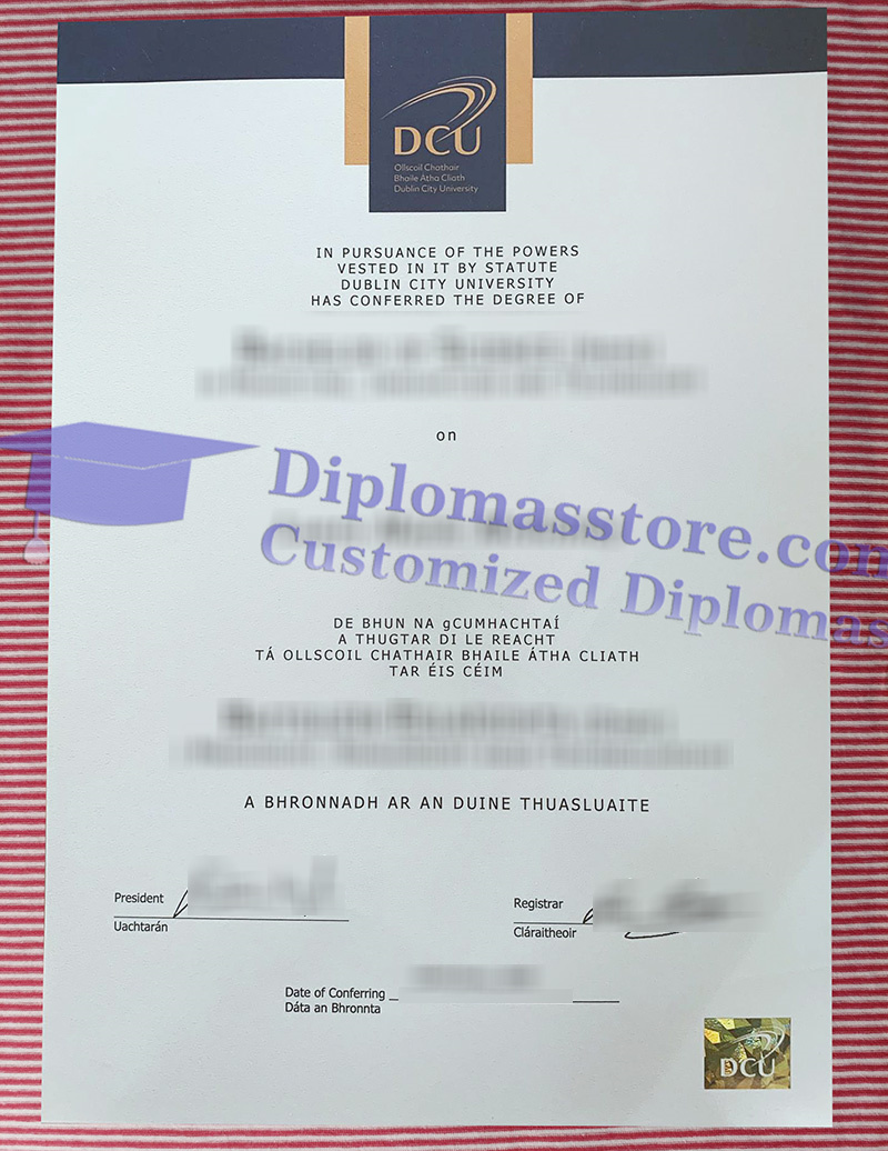 Dublin City University degree, Dublin City University certificate,