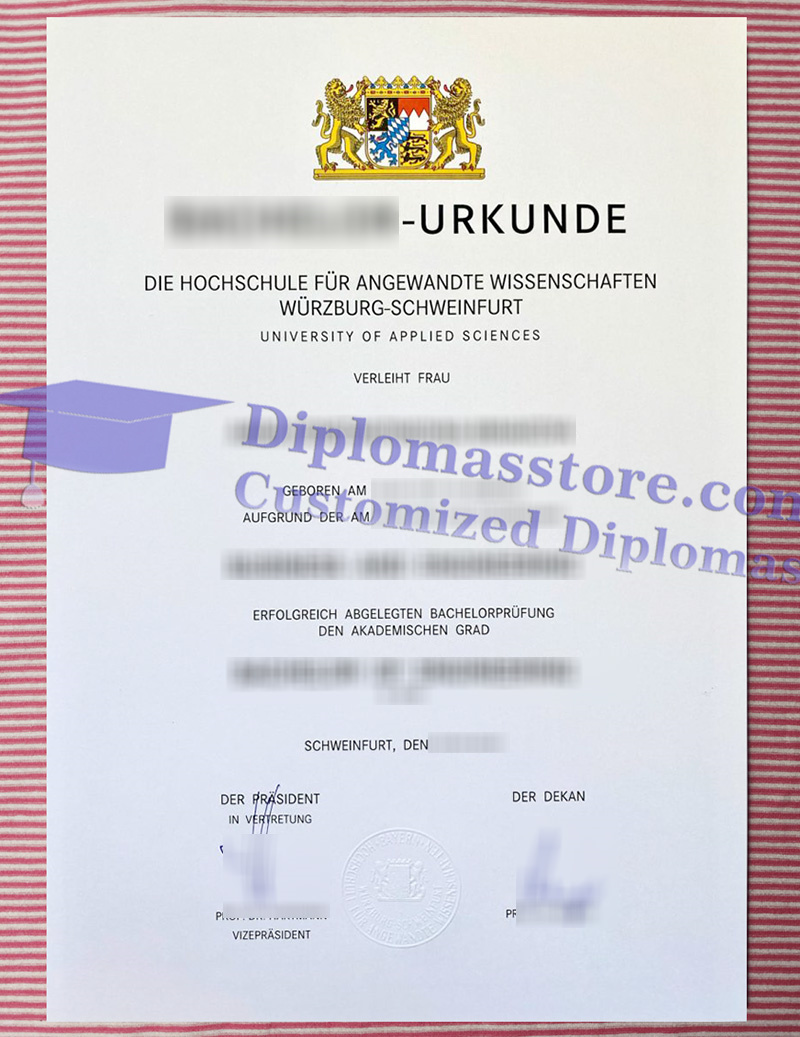 HAW Würzburg Schweinfurt urkunde, HAW Würzburg Schweinfurt degree,