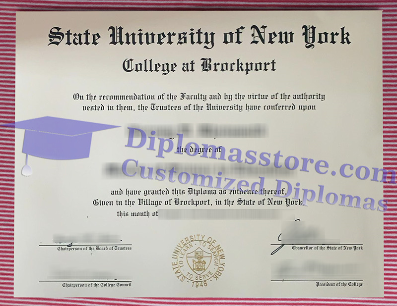 SUNY Brockport diploma, SUNY College at Brockport degree,