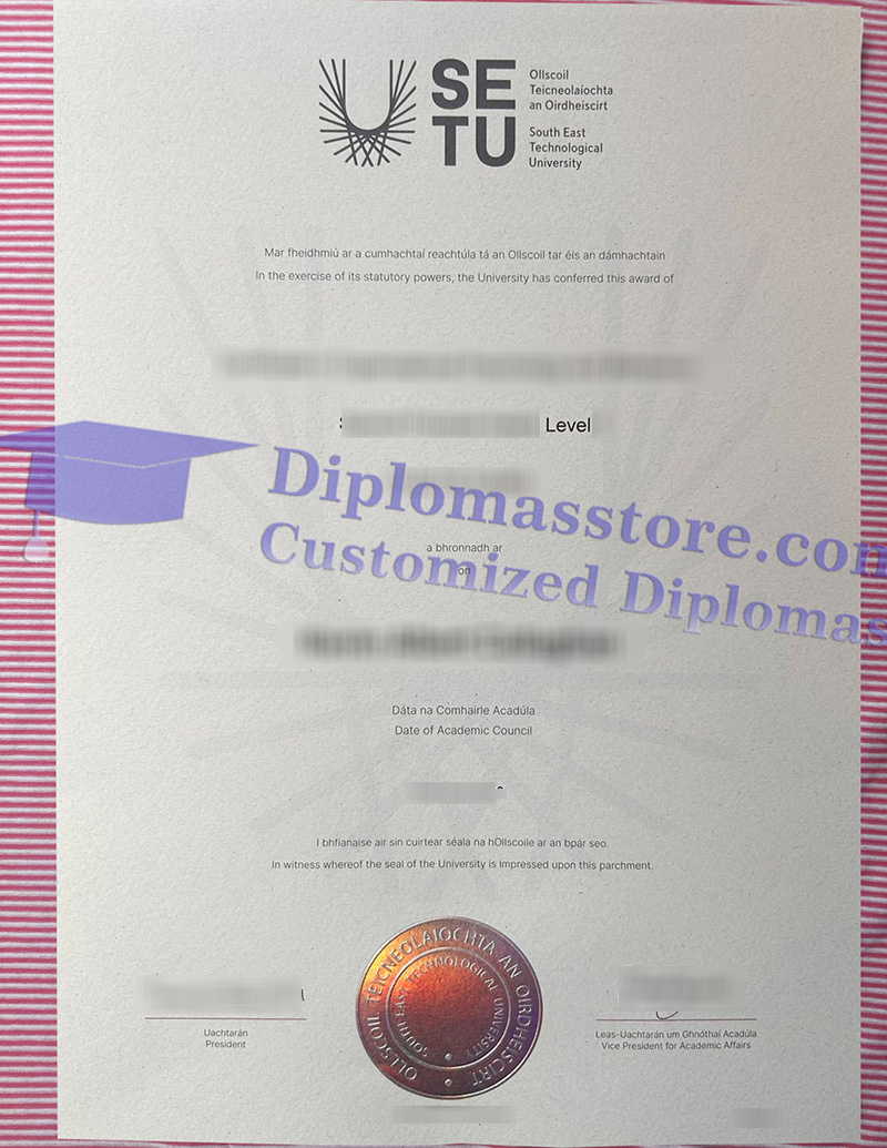 South East Technological University degree, South East Technological University certificate,