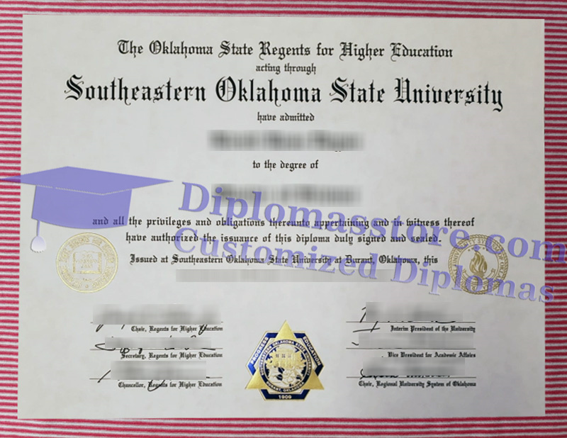 Southeastern Oklahoma State University diploma, Southeastern Oklahoma State University degree,