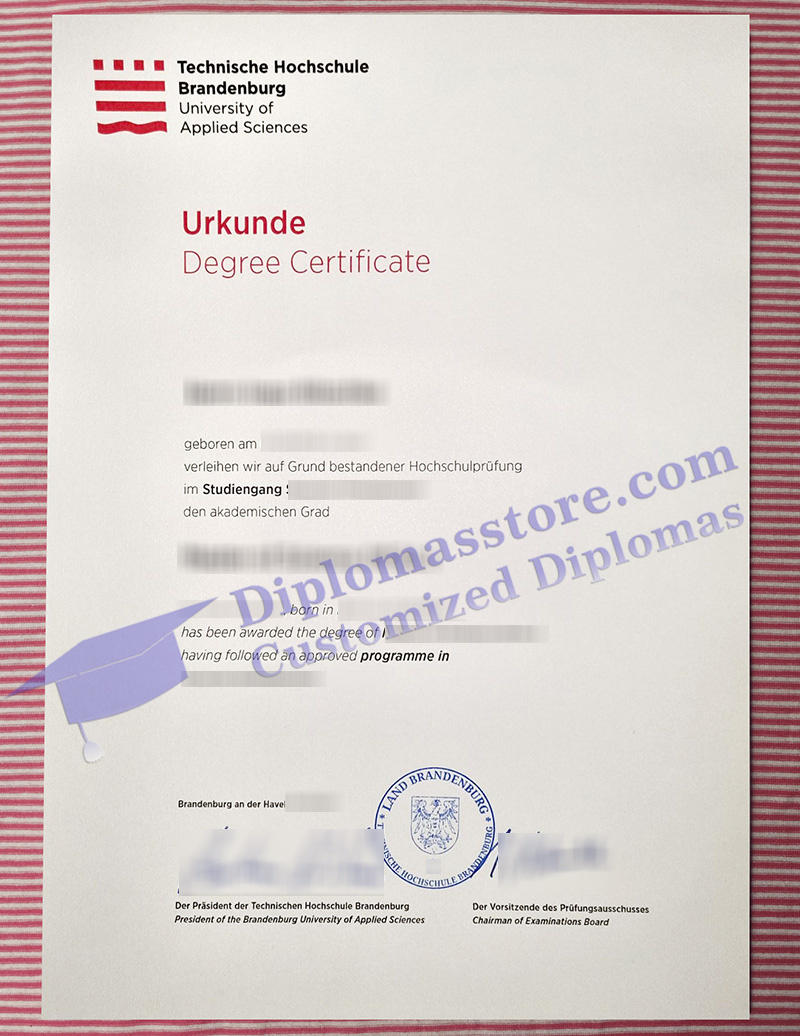 Technische Hochschule Brandenburg urkunde, TH Brandenburg degree,