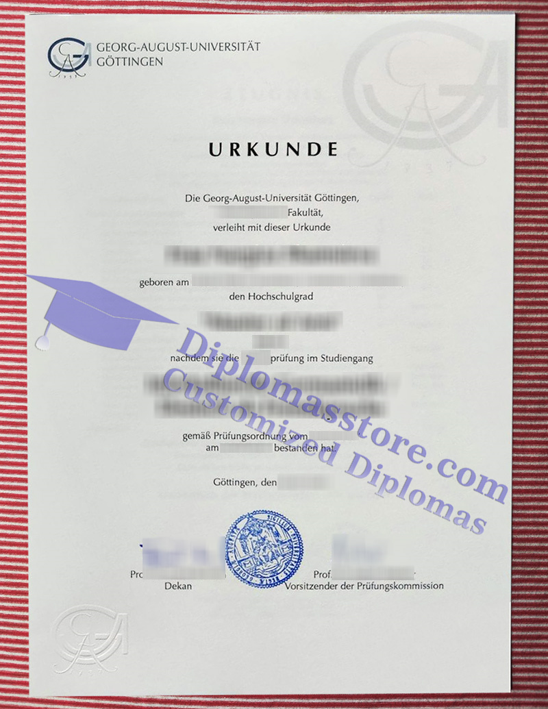 Universität Göttingen urkunde, Universität Göttingen degree,