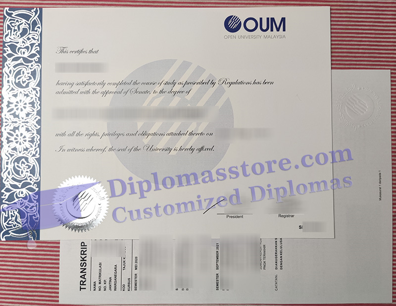 Open University Malaysia degree, OUM certificate,