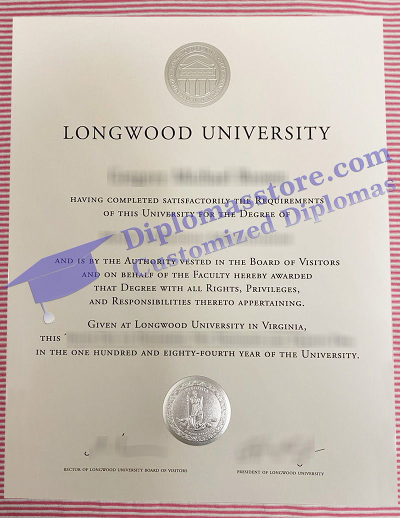 Longwood University diploma, Longwood University degree,