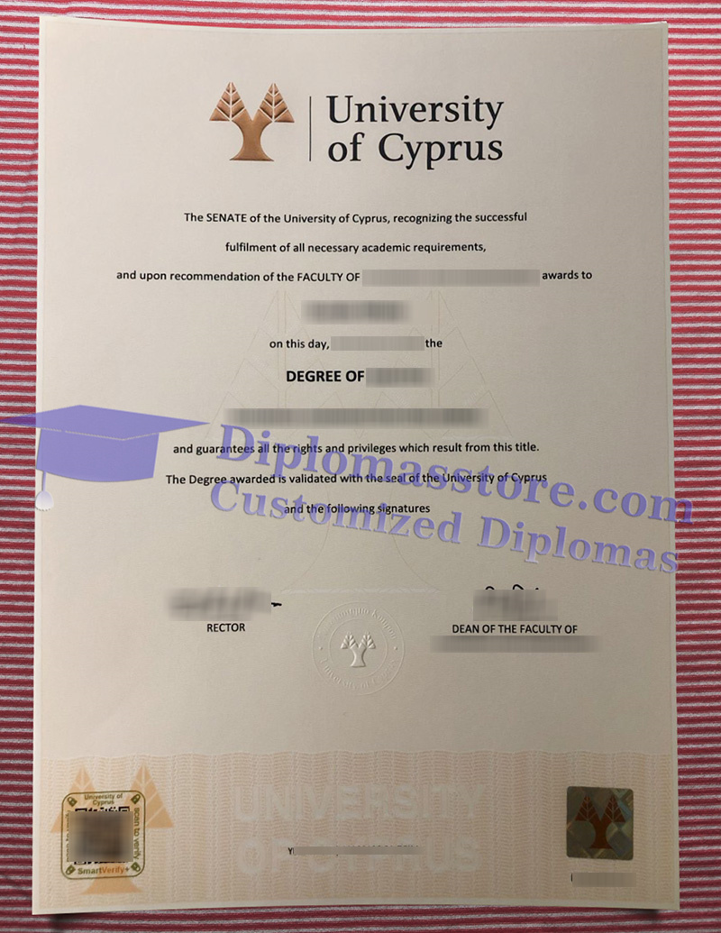 University of Cyprus degree, University of Cyprus diploma,