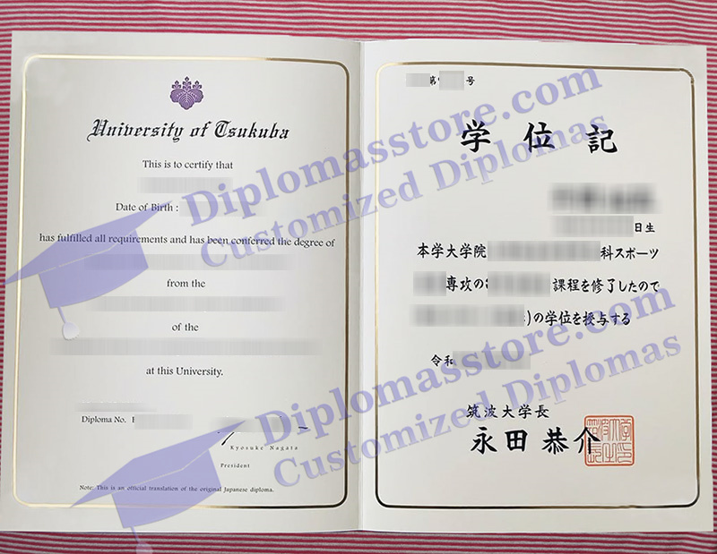 University of Tsukuba degree, 筑波大学学位記,