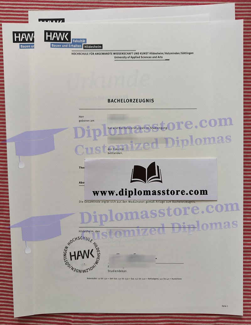 HAWK Hochschule zeugnis, HAWK Hochschule transcript,