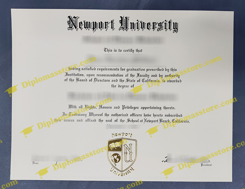 Newport University diploma, Newport University degree,