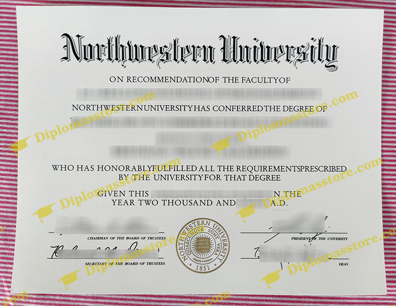 Northwestern University diploma, Northwestern University degree,