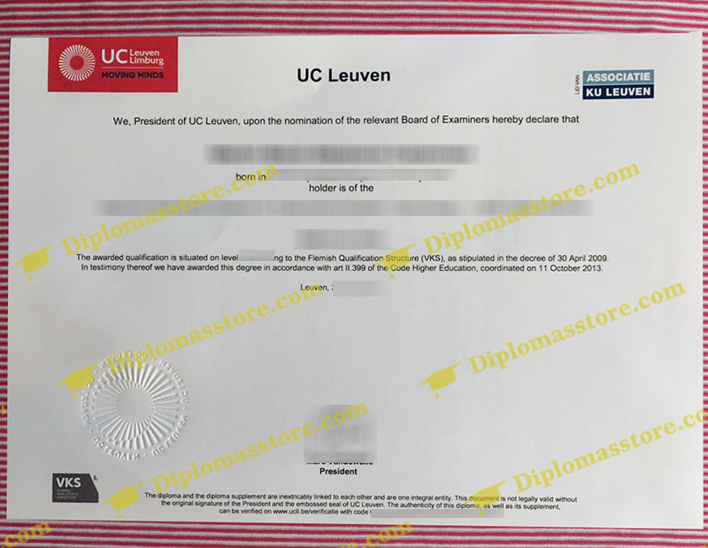 UC Leuven-Limburg diploma, UC Leuven degree,