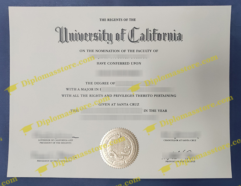 UC Santa Cruz diploma, University of California Santa Cruz degree,
