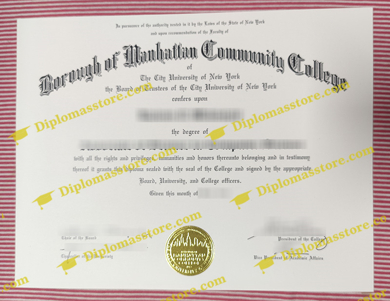 Borough of Manhattan Community College diploma, Borough of Manhattan Community College degree,