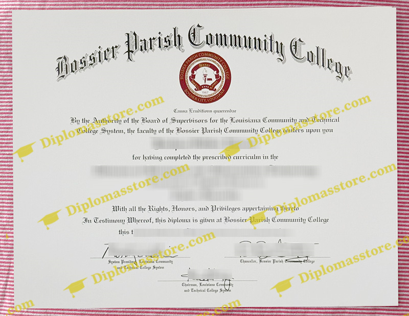 Bossier Parish Community College diploma, Bossier Parish Community College degree,