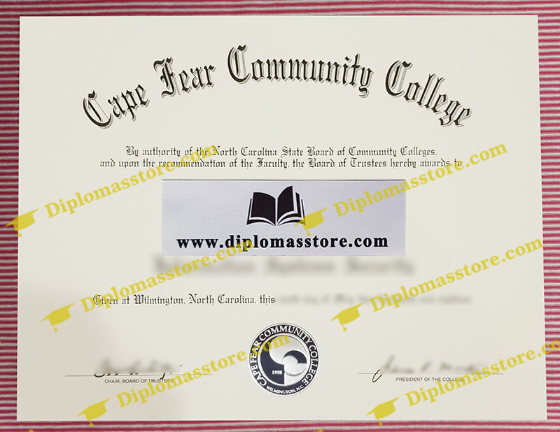 Cape Fear Community College diploma, Cape Fear Community College degree,
