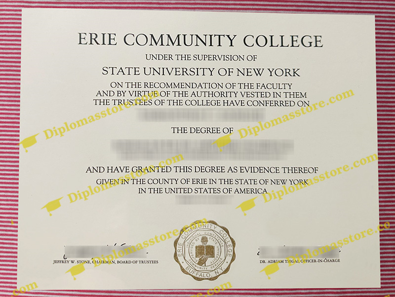 Erie Community College diploma, Erie Community College degree,