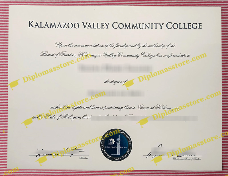 Kalamazoo Valley Community College diploma, KVCC degree,